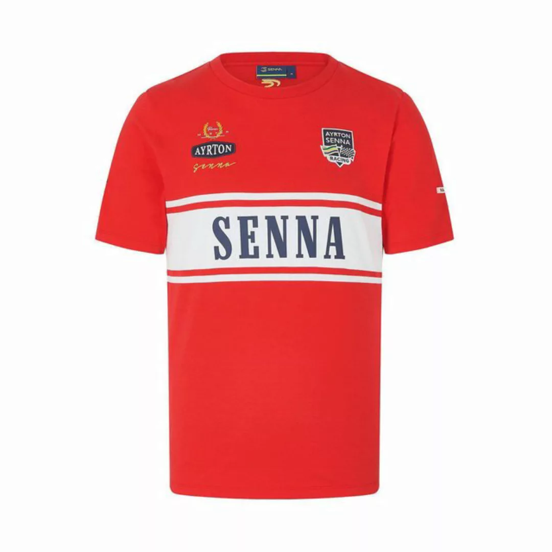 Aryton Senna T-Shirt "Patchwork" Rot günstig online kaufen