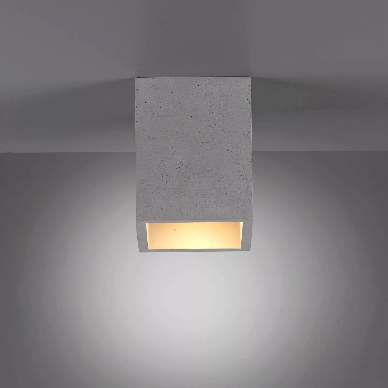 Paul Neuhaus Deckenlampe Eton, grau, Beton, 11cm x 11cm, G9 günstig online kaufen