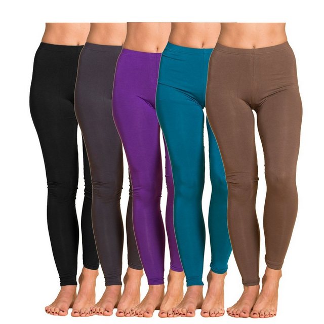 PANASIAM Leggings Einfarbige Leggings aus natürlicher Viskose in leuchtende günstig online kaufen