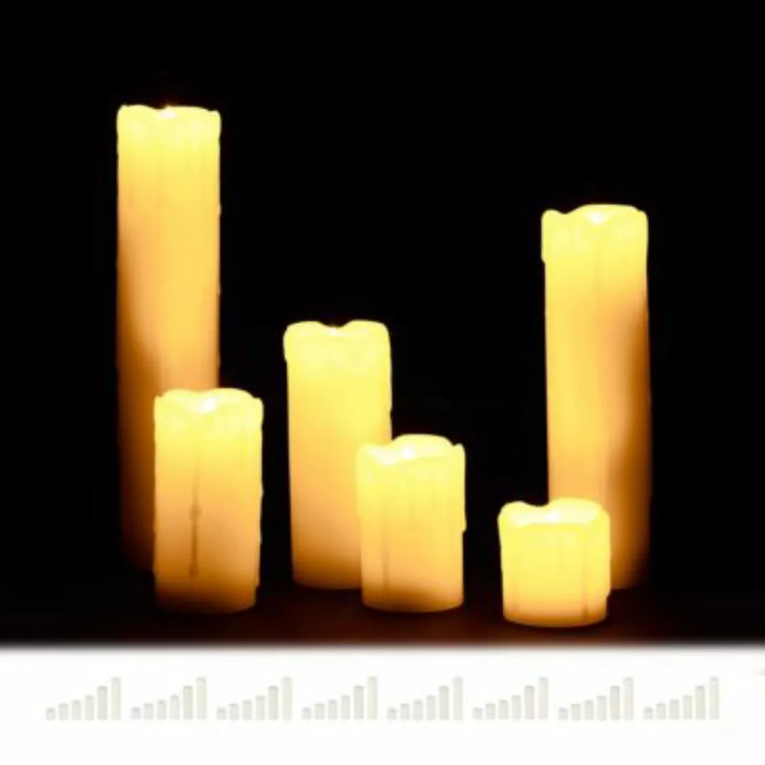 relaxdays 48 x LED Kerzen aus Echtwachs creme günstig online kaufen
