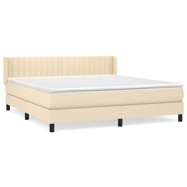 vidaXL Boxspringbett Boxspringbett mit Matratze Creme 180x200 cm Stoff Bett günstig online kaufen