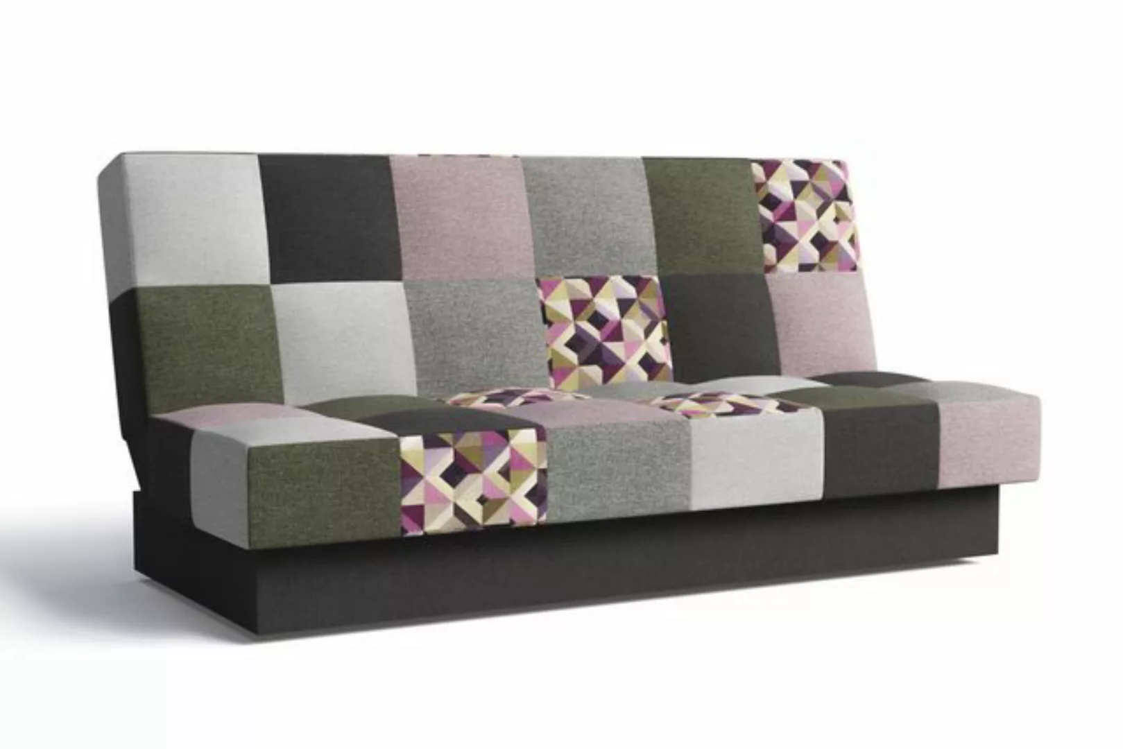 MOEBLO Schlafsofa CYPRUS Patchwork, – Sofa Kippsofa Klappsofa Click-Clack C günstig online kaufen