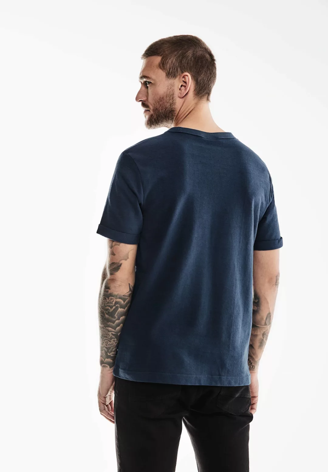 STREET ONE MEN Rundhalsshirt, mit Rundhalsausschnitt günstig online kaufen