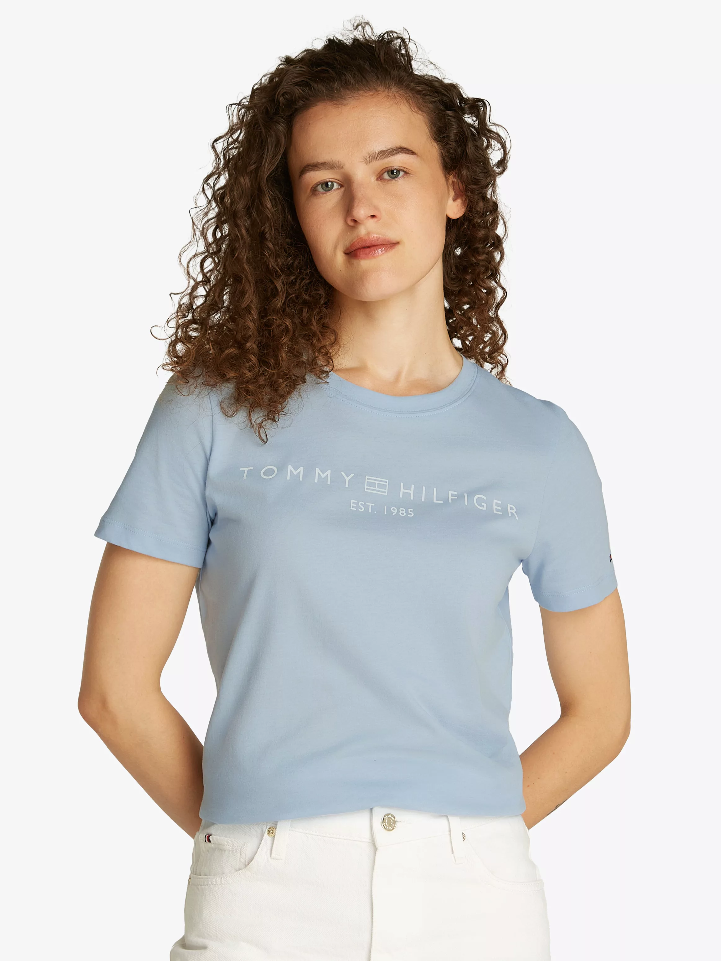 Tommy Hilfiger T-Shirt "REG CORP LOGO C-NK SS", mit Logoschriftzug günstig online kaufen