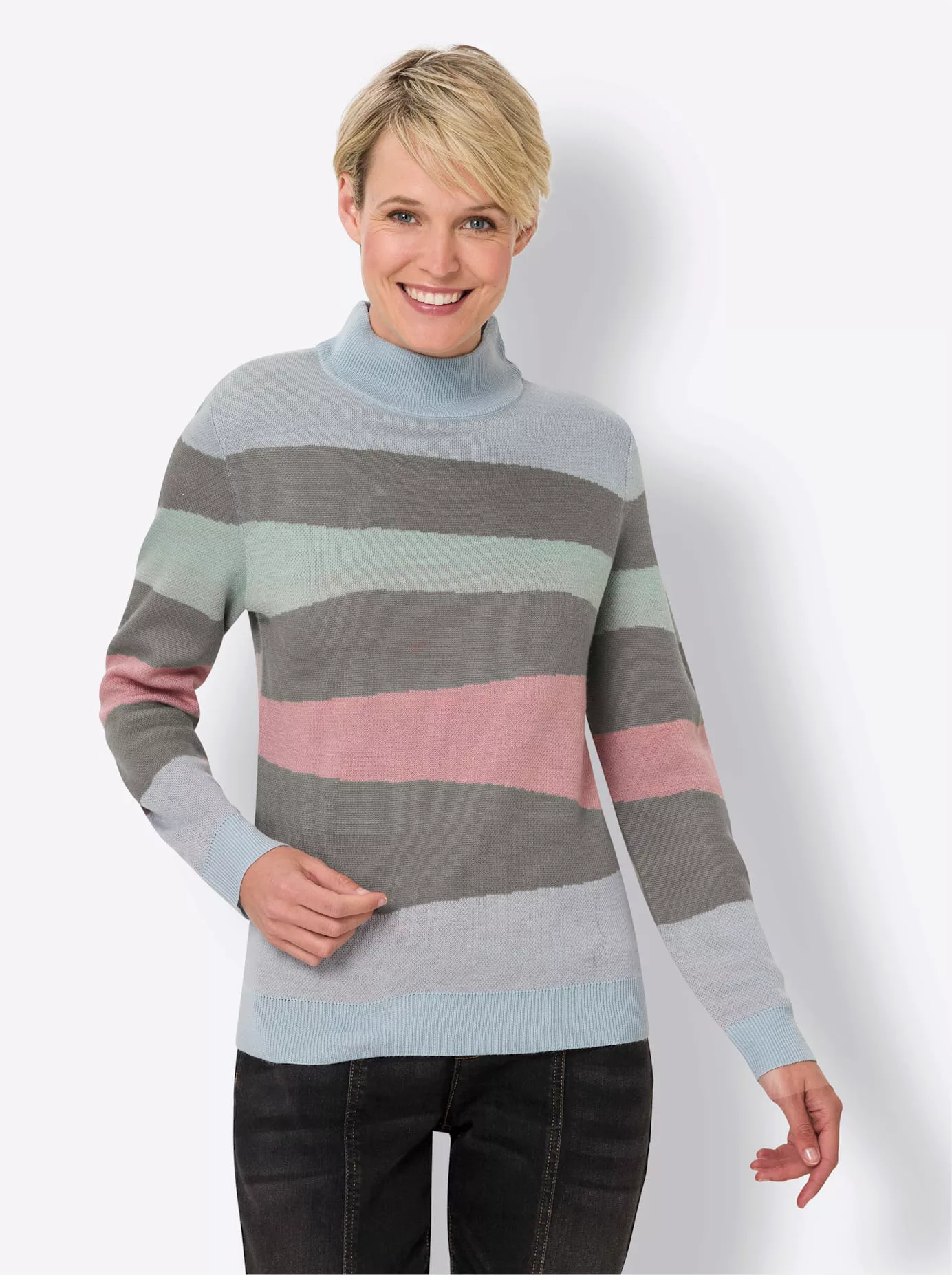 Classic Basics Stehkragenpullover "Langarm-Pullover" günstig online kaufen