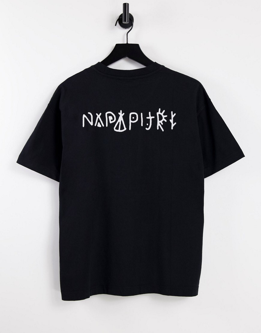 Napapijri – Yoik – T-Shirt in Schwarz mit Aufdruck auf dem Rücken günstig online kaufen
