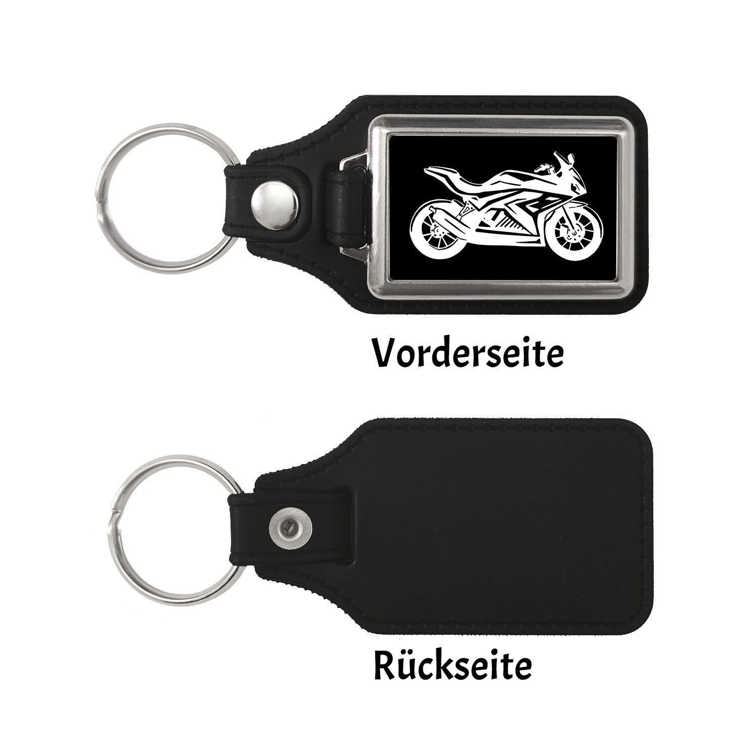 speecheese Schlüsselanhänger Motorrad Schlüsselanhänger mit Kunstleder-Anhä günstig online kaufen