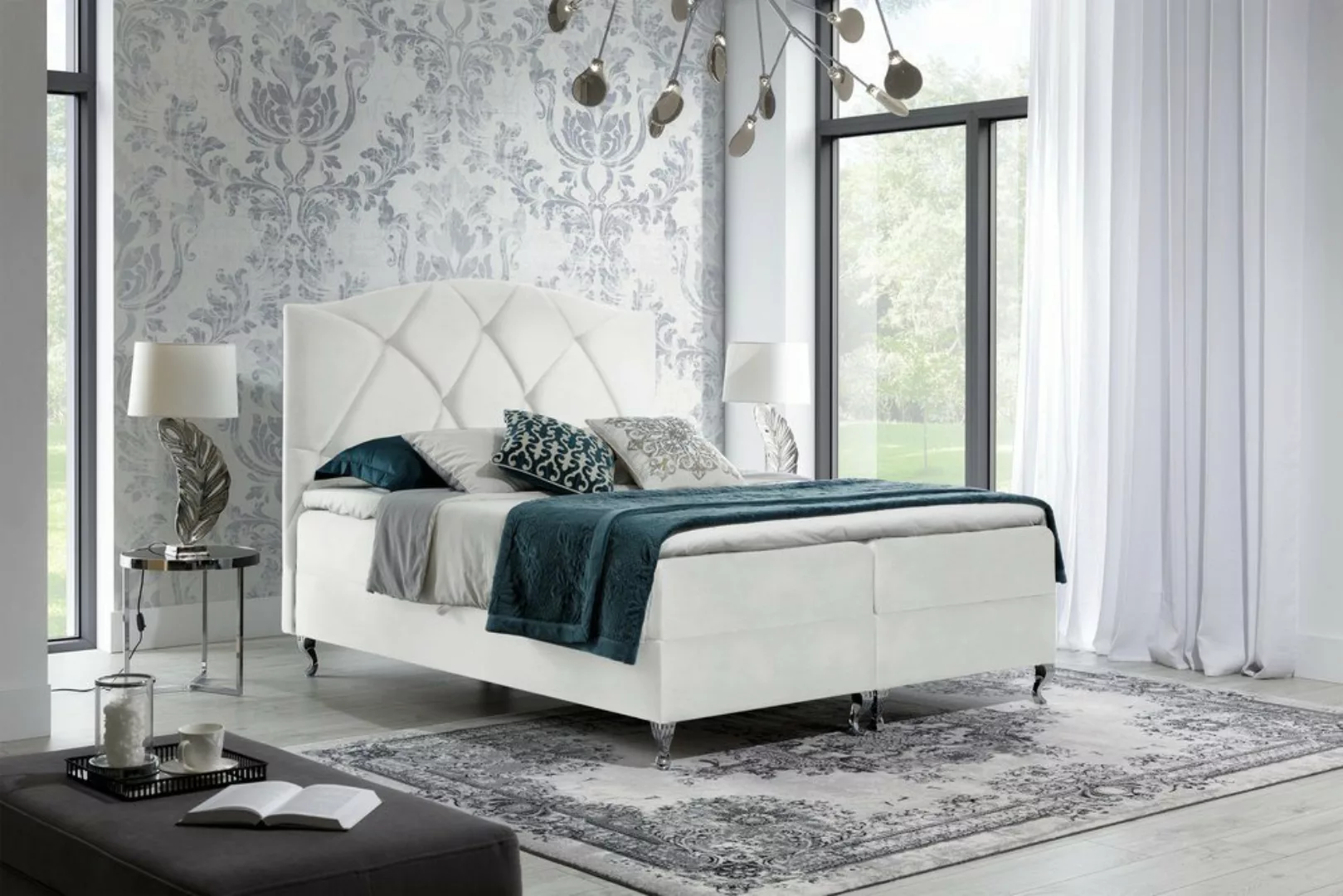 Stylefy Boxspringbett Blanco (Schlafzimmerbett, Bett), gepolstert günstig online kaufen