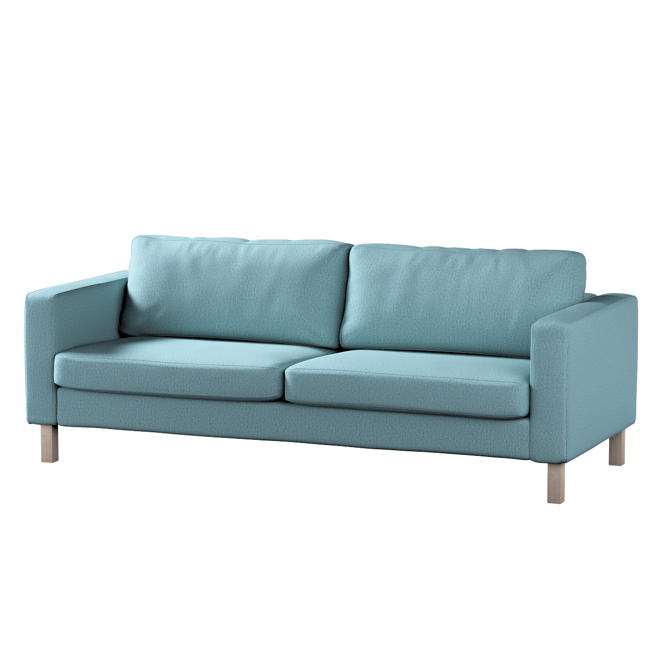 Bezug für Karlstad 3-Sitzer Sofa nicht ausklappbar, kurz, blau, Bezug für K günstig online kaufen