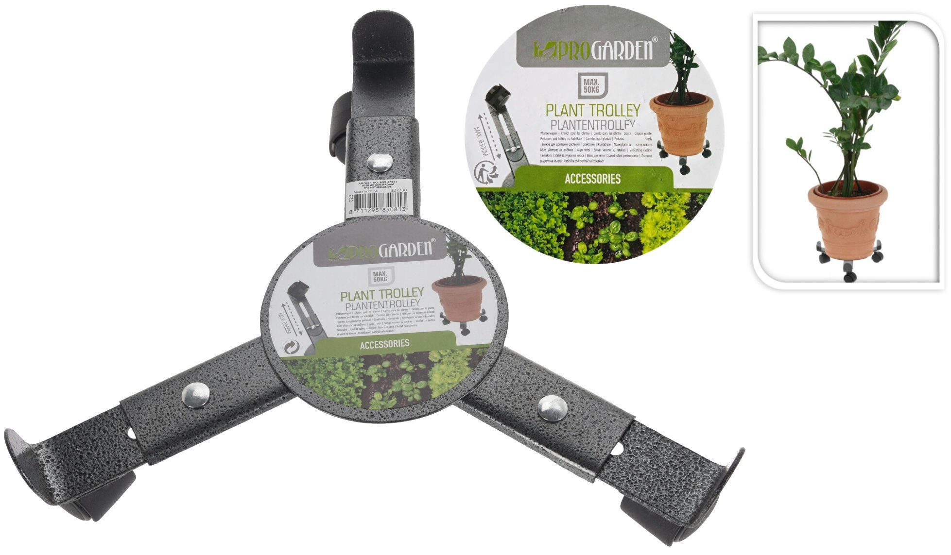 Progarden Pflanzenroller Grau, (1-St), 360° Rollen, günstig online kaufen