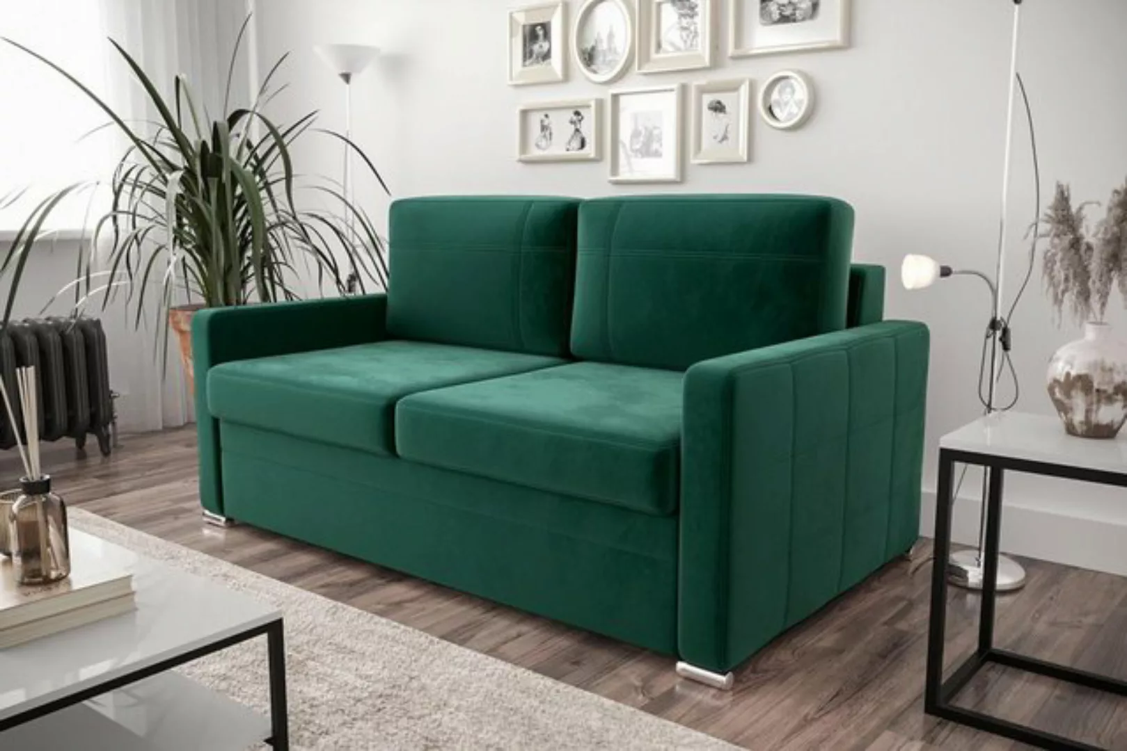 Xlmoebel Sofa 2-Sitzer Design-Sofa mit Polsterung aus Textil- und Kunstlede günstig online kaufen