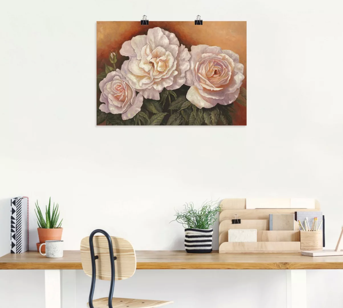 Artland Wandbild »Wildrosen«, Blumen, (1 St.), als Leinwandbild, Poster in günstig online kaufen