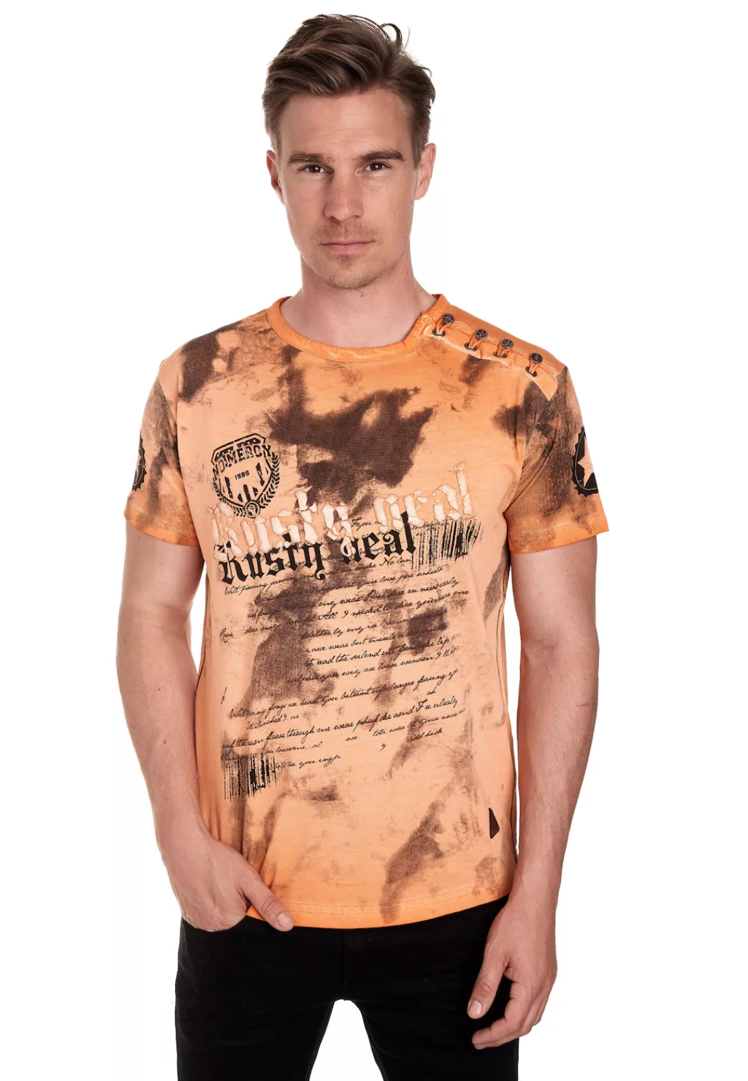 Rusty Neal T-Shirt, in tollem Batik-Design günstig online kaufen