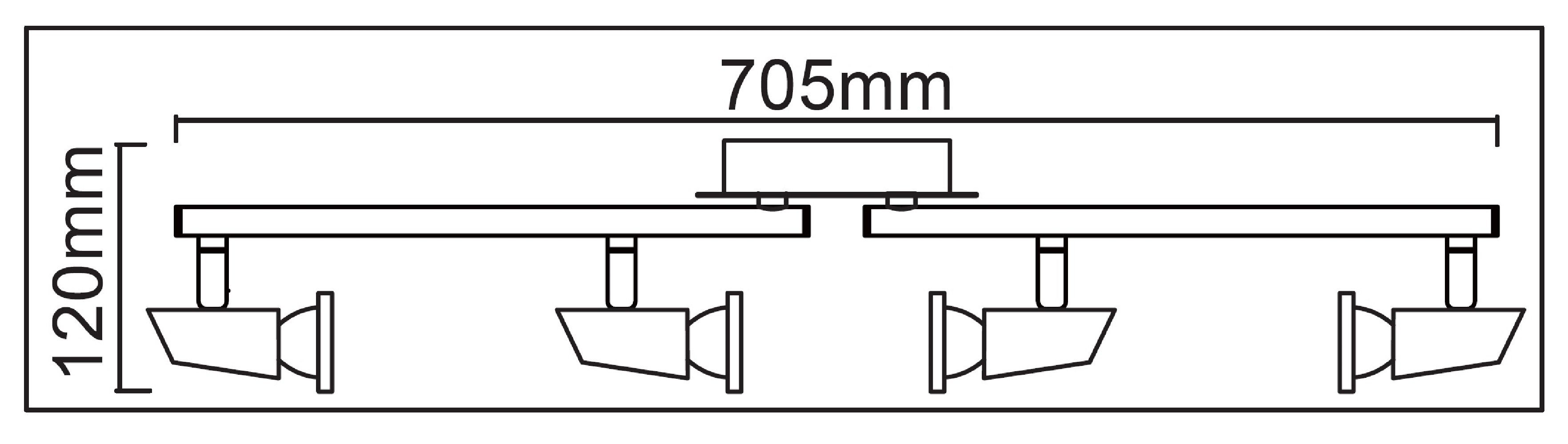 TRANGO LED Deckenspots, 4-flammig 2001-048 Deckenleuchte günstig online kaufen
