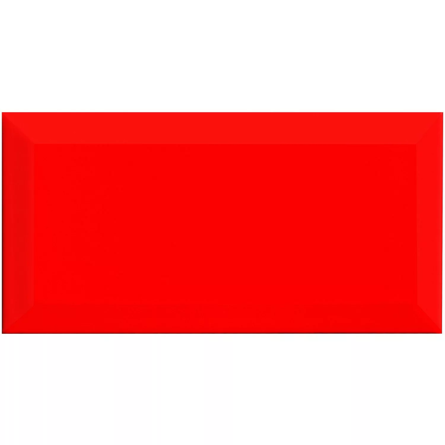 Wandfliese Facette Metro Rot glänzend glasiert 10 cm x 20 cm günstig online kaufen