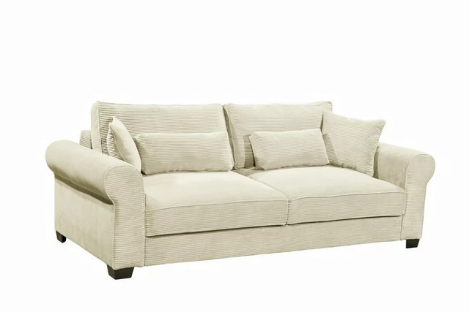 Black Red White Schlafsofa Liegefläche 198x165cm, cream - 250x95x125 (BxHxT günstig online kaufen