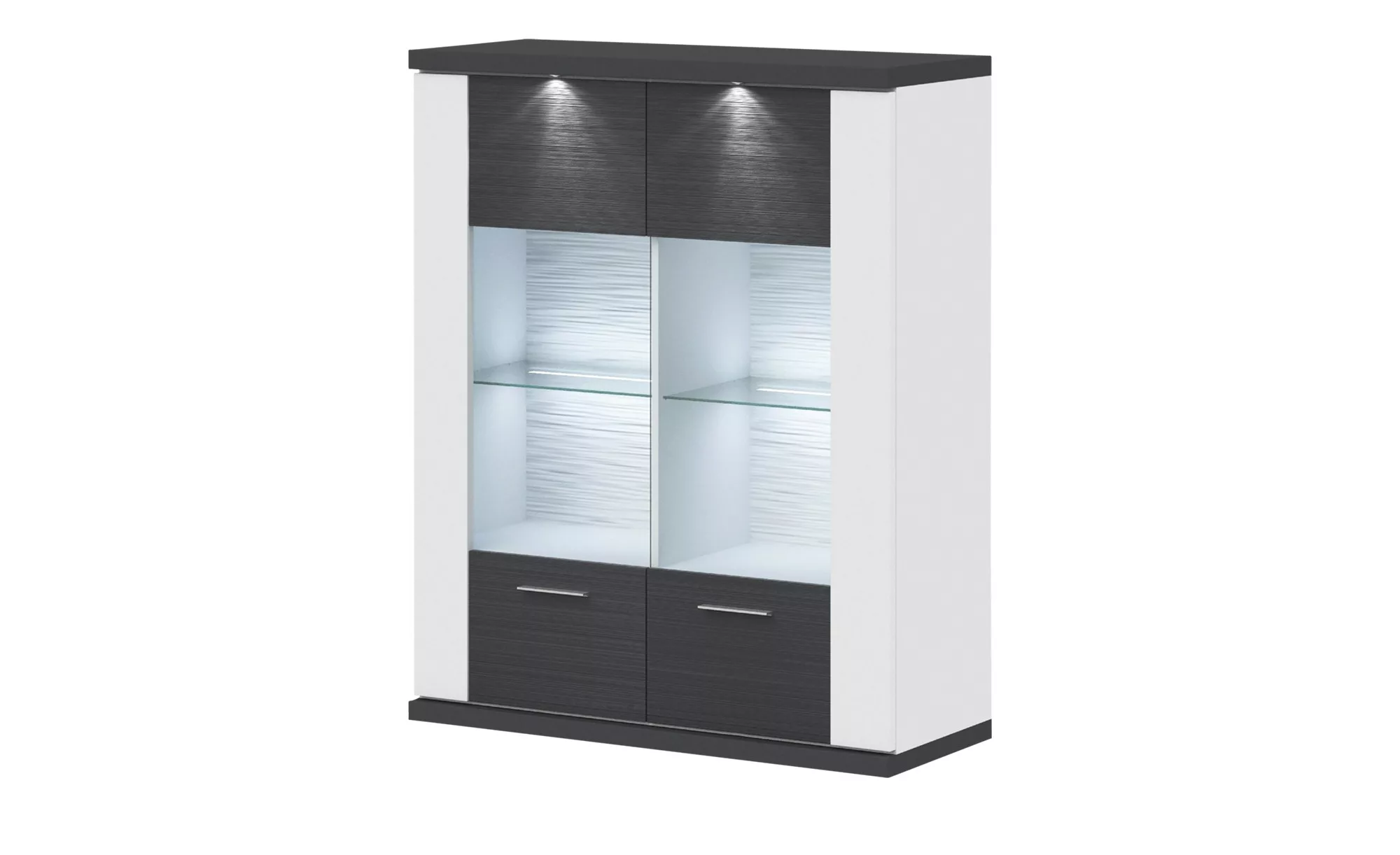 uno Hängevitrine   Titan ¦ grau ¦ Maße (cm): B: 106 H: 130 T: 42 Kommoden & günstig online kaufen