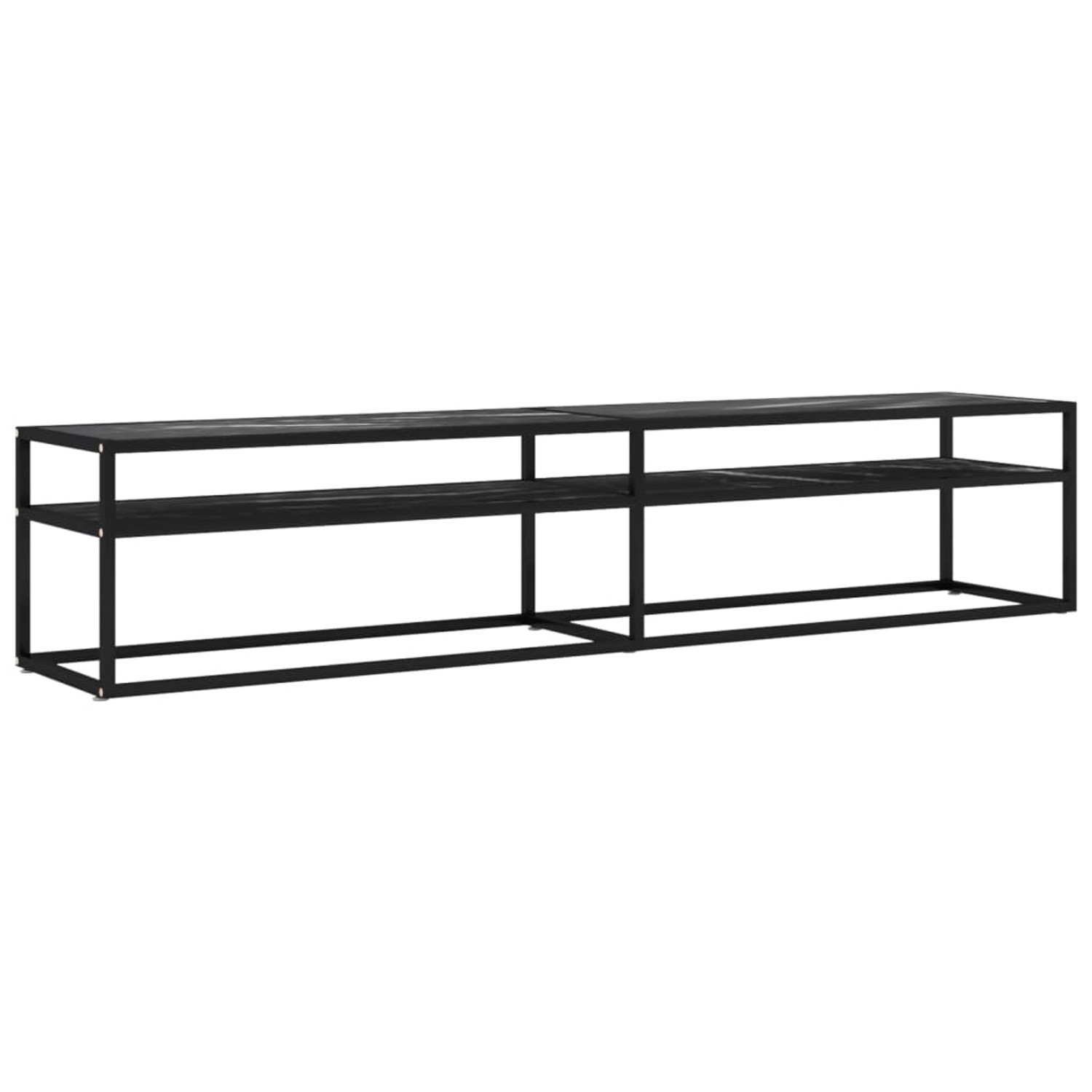 vidaXL TV-Schrank TV-Schrank Schwarz Marmor-Optik 200x40x40,5 cm Hartglas L günstig online kaufen