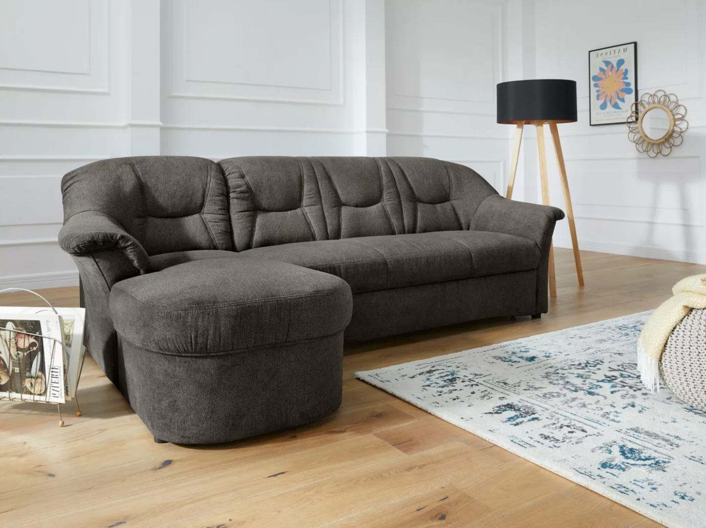 DOMO collection Ecksofa "Sarafina L-Form", wahlweise mit Bettfunktion, opti günstig online kaufen