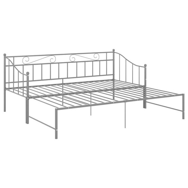 furnicato Bett Ausziehsofa Bettgestell Grau Metall 90x200 cm günstig online kaufen