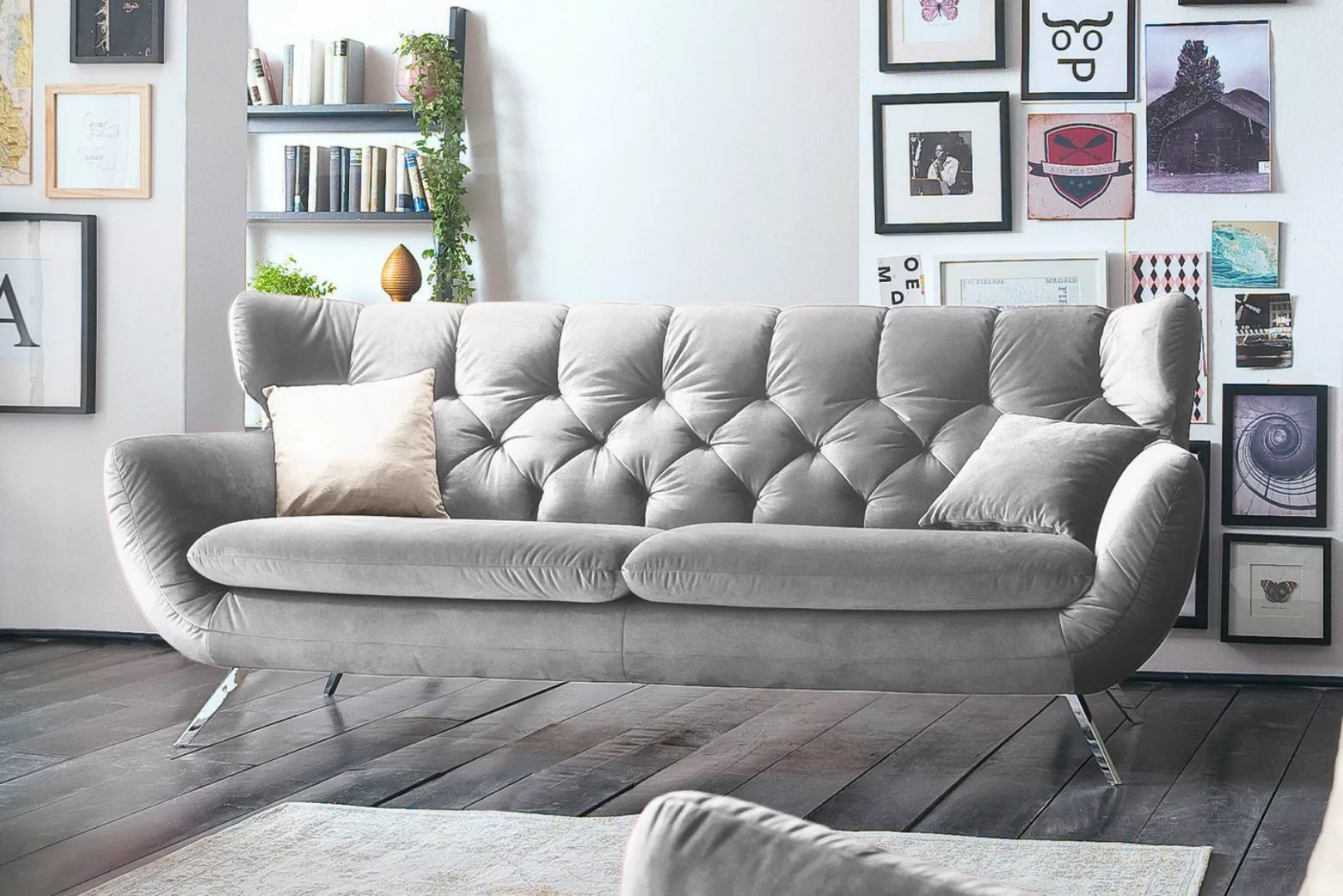 KAWOLA Sofa, 2-Sitzer od. 2,5-Sitzer, Velvet od. Cord, versch. Farben günstig online kaufen