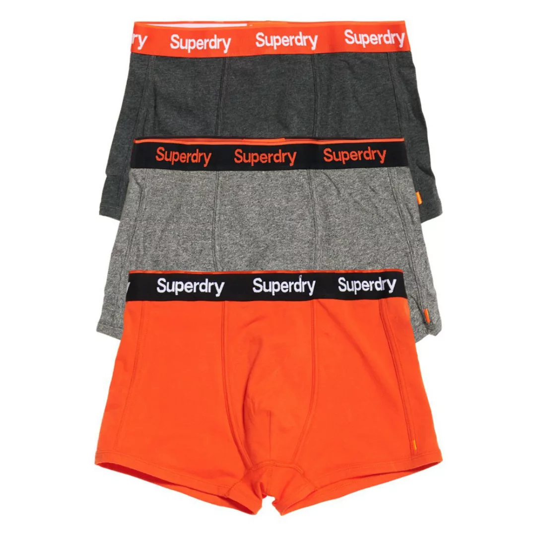 Superdry Orange Label Sport Boxer 3 Einheiten S Grey / Black / Orange günstig online kaufen