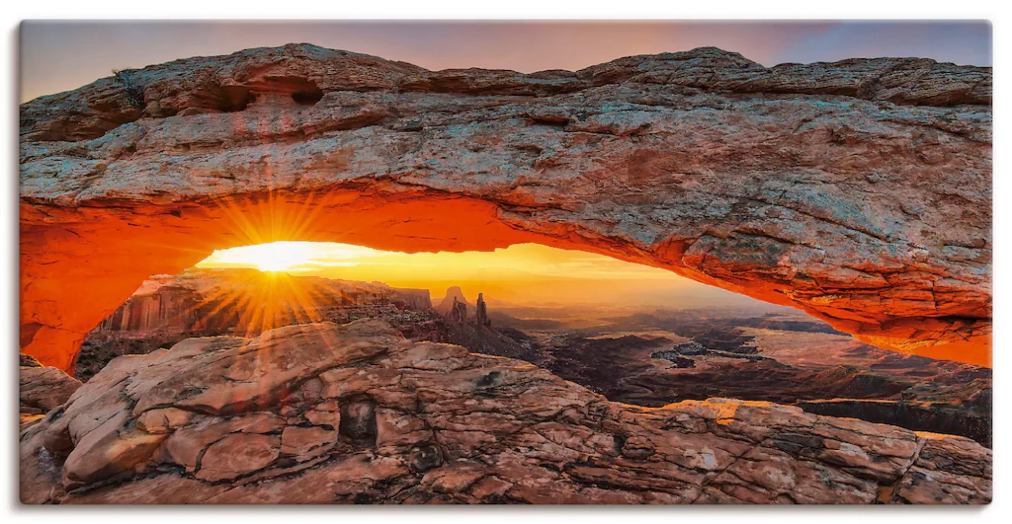 Artland Wandbild "Iconic Mesa Arch", Felsen, (1 St.), als Alubild, Outdoorb günstig online kaufen