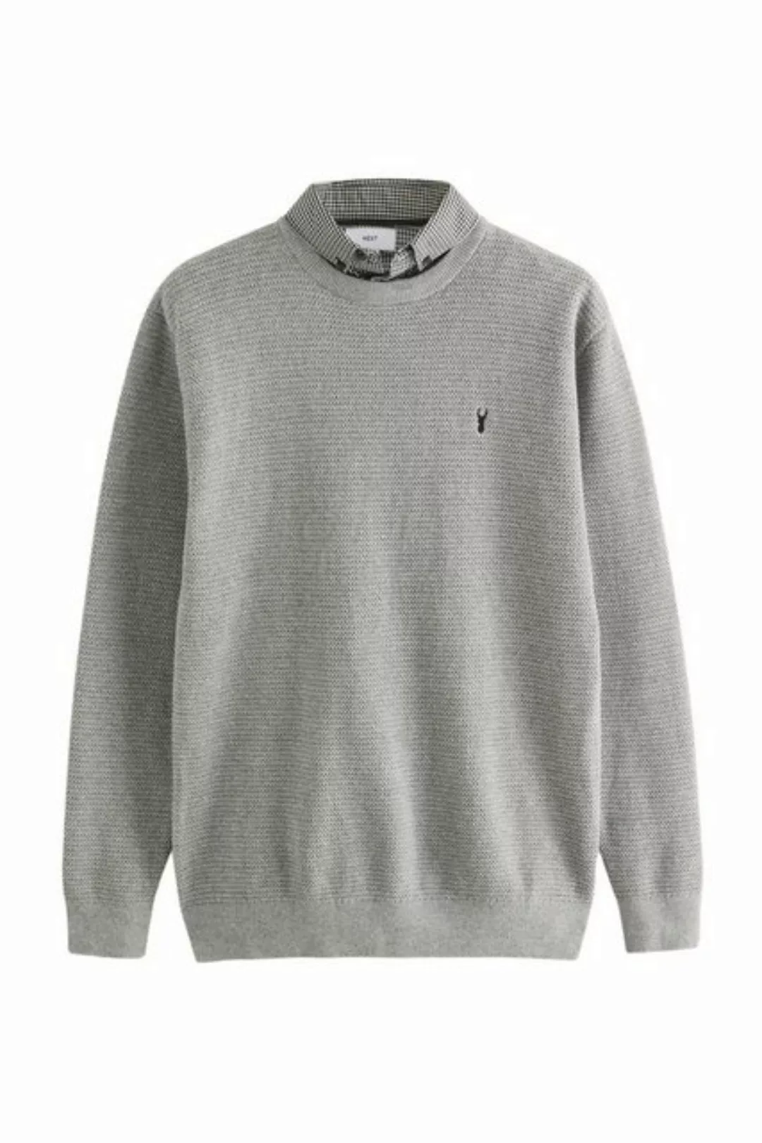 Next 2-in-1-Pullover Oxford-Pullover mit angedeutetem Hemd (1-tlg) günstig online kaufen