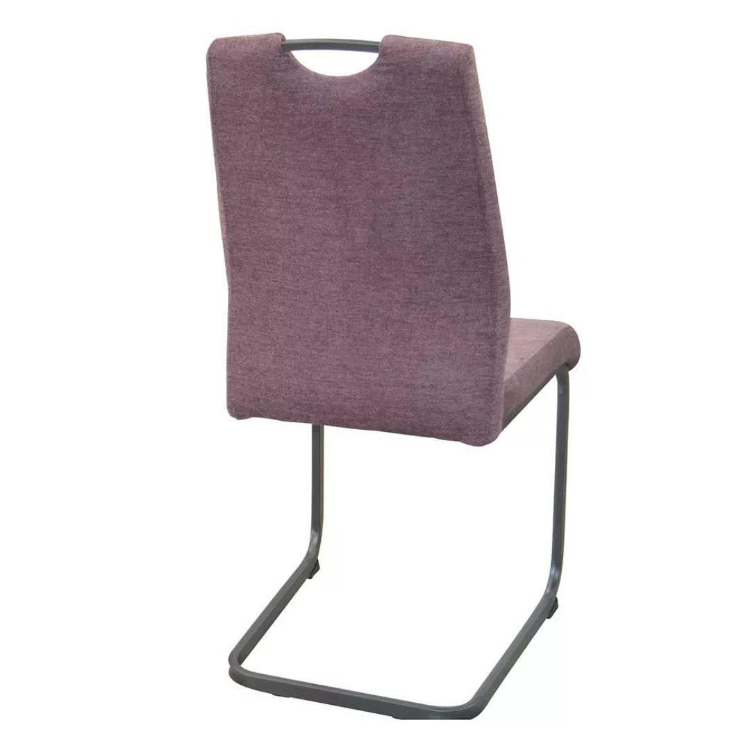 Freischwinger Stuhl in Bordeaux und Schwarz 47 cm Sitzhöhe (4er Set) günstig online kaufen