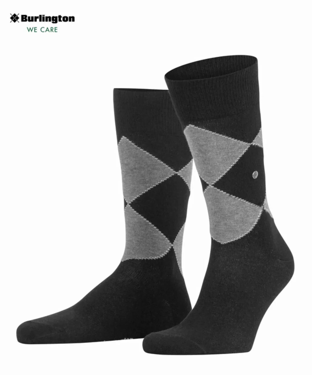Burlington Kingston Herren Socken, 40-46, Blau, Argyle, Baumwolle (Bio), 21 günstig online kaufen