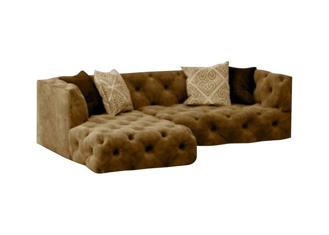 JVmoebel Ecksofa Braunes Chesterfield L-Form Couch Design Polstermöbel Neu, günstig online kaufen