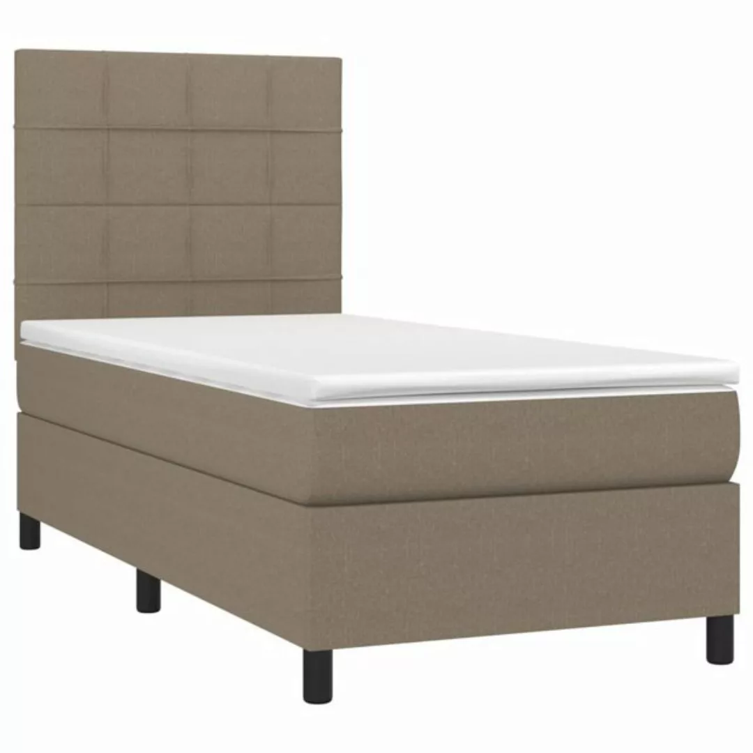 vidaXL Boxspringbett mit Matratze Taupe 100x200 cm Stoff1380434 günstig online kaufen