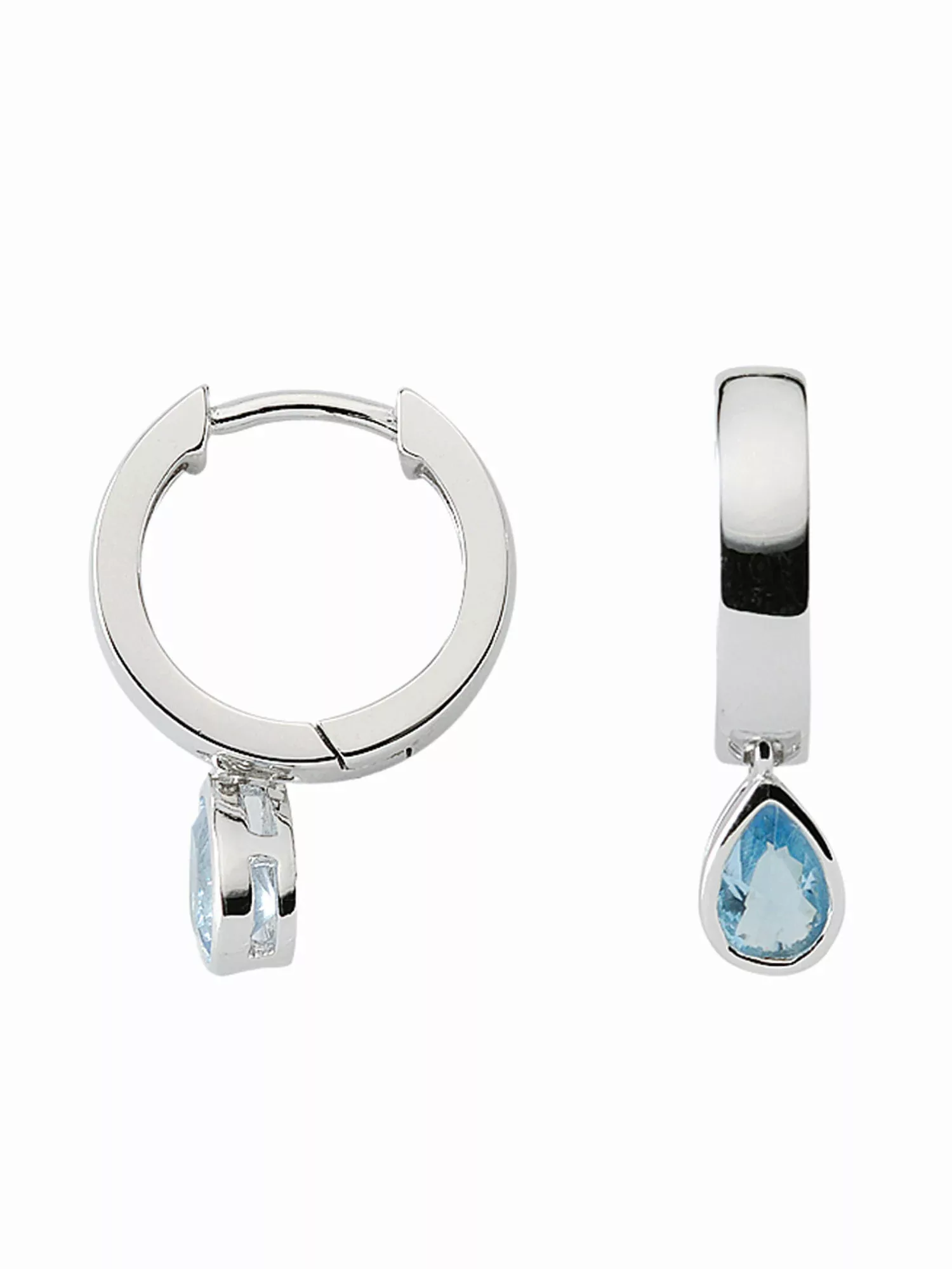 Adelia´s Paar Ohrhänger "925 Silber Ohrringe Creolen mit Zirkonia Ø 14,5 mm günstig online kaufen