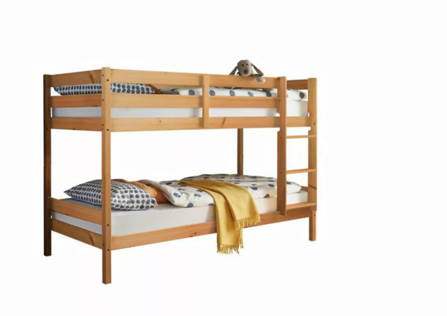 Begabino Etagenbett Schubkästen, Doppelhochbett, Kiefer Massiv lack - 207x1 günstig online kaufen