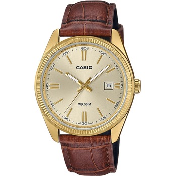CASIO Quarzuhr Quarz mit Lederband günstig online kaufen