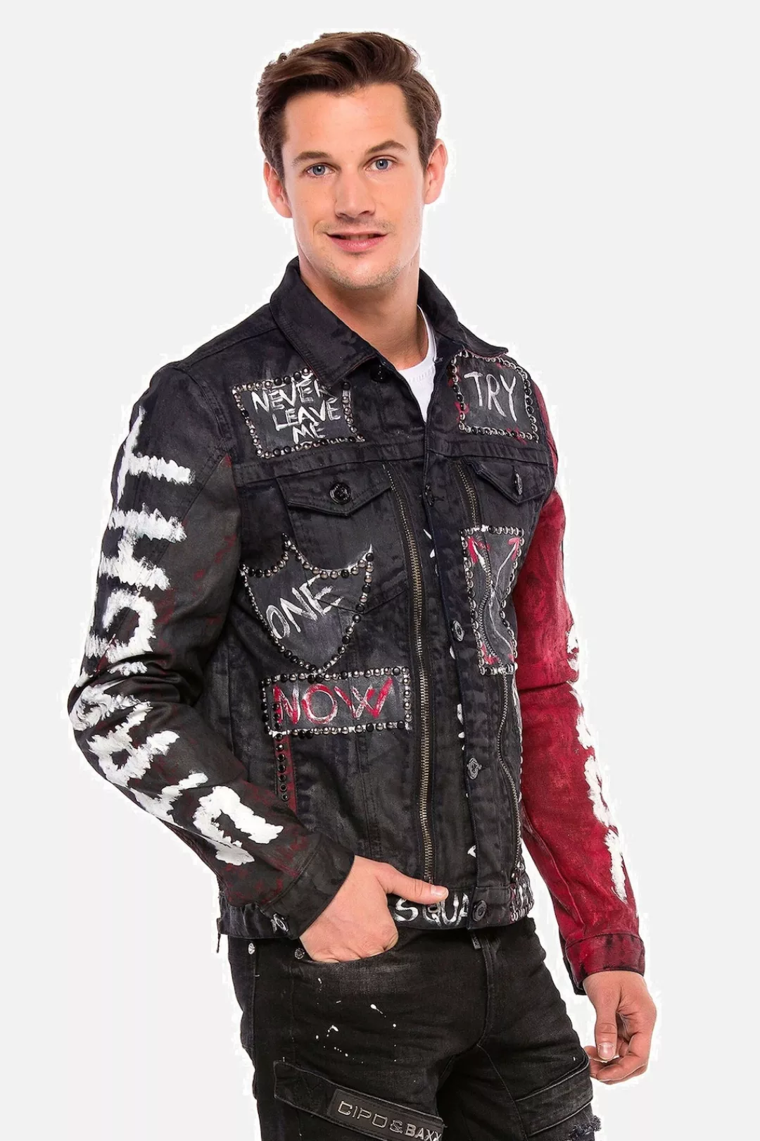 Cipo & Baxx Jeansjacke "Jacke", ohne Kapuze, mit Knopfleiste, CJ248 günstig online kaufen