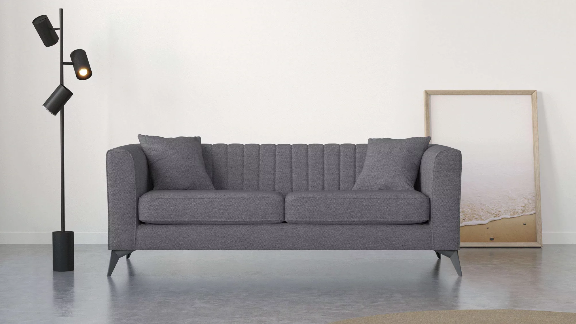Places of Style 3-Sitzer "MATTHEW elegantes Designsofa, Maße B/T/H: 201/86/ günstig online kaufen
