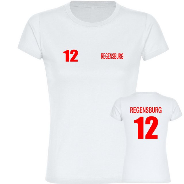 multifanshop T-Shirt Damen Regensburg - Trikot Nummer 12 - Frauen günstig online kaufen