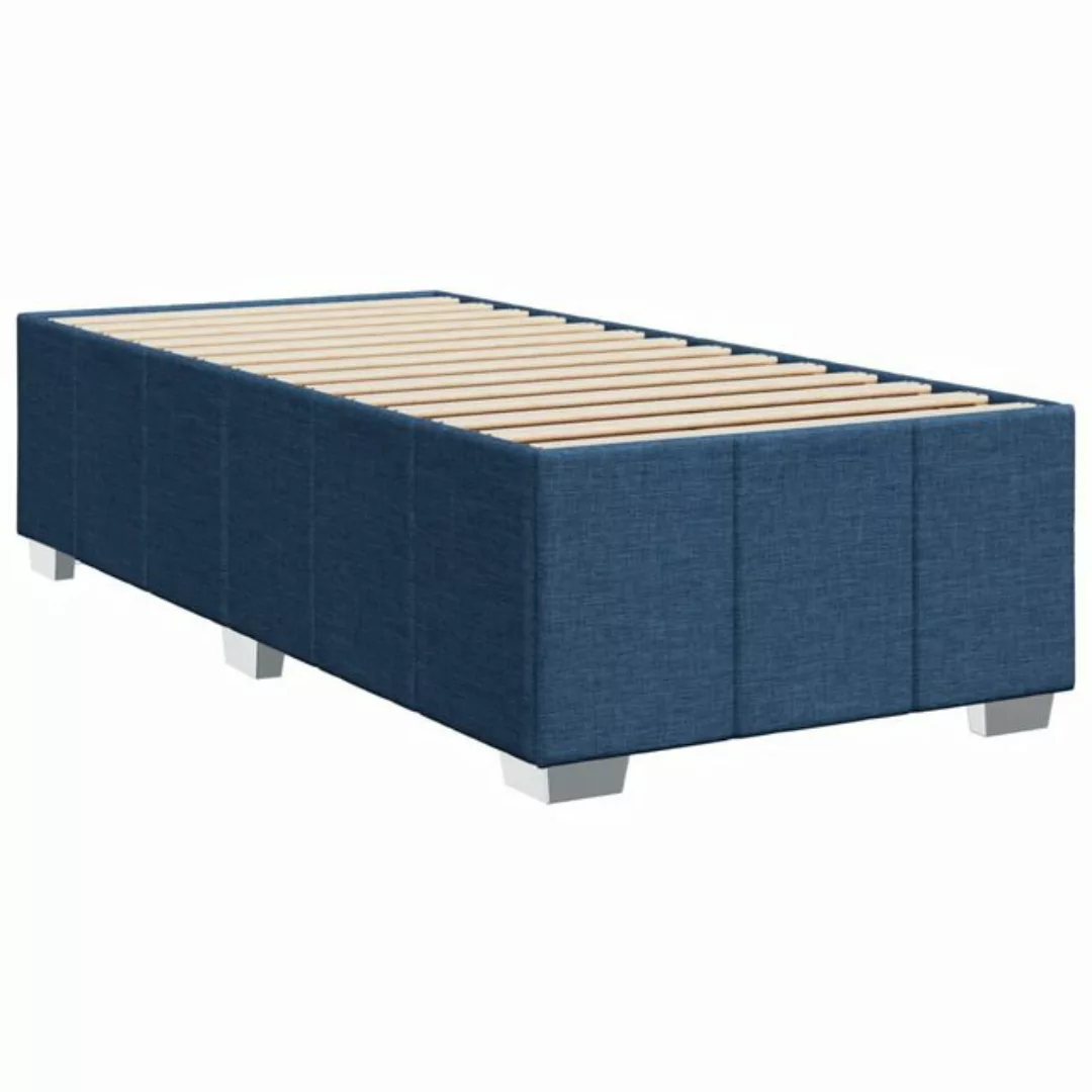 vidaXL Bett Bettgestell ohne Matratze Blau 90x190 cm Stoff günstig online kaufen