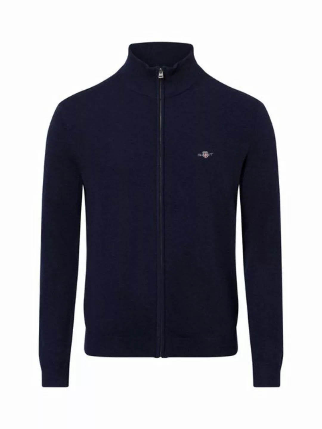 Gant Strickjacke EXTRAFINE LAMBSWOOL ZIP CARDIGAN mit Logostickerei günstig online kaufen