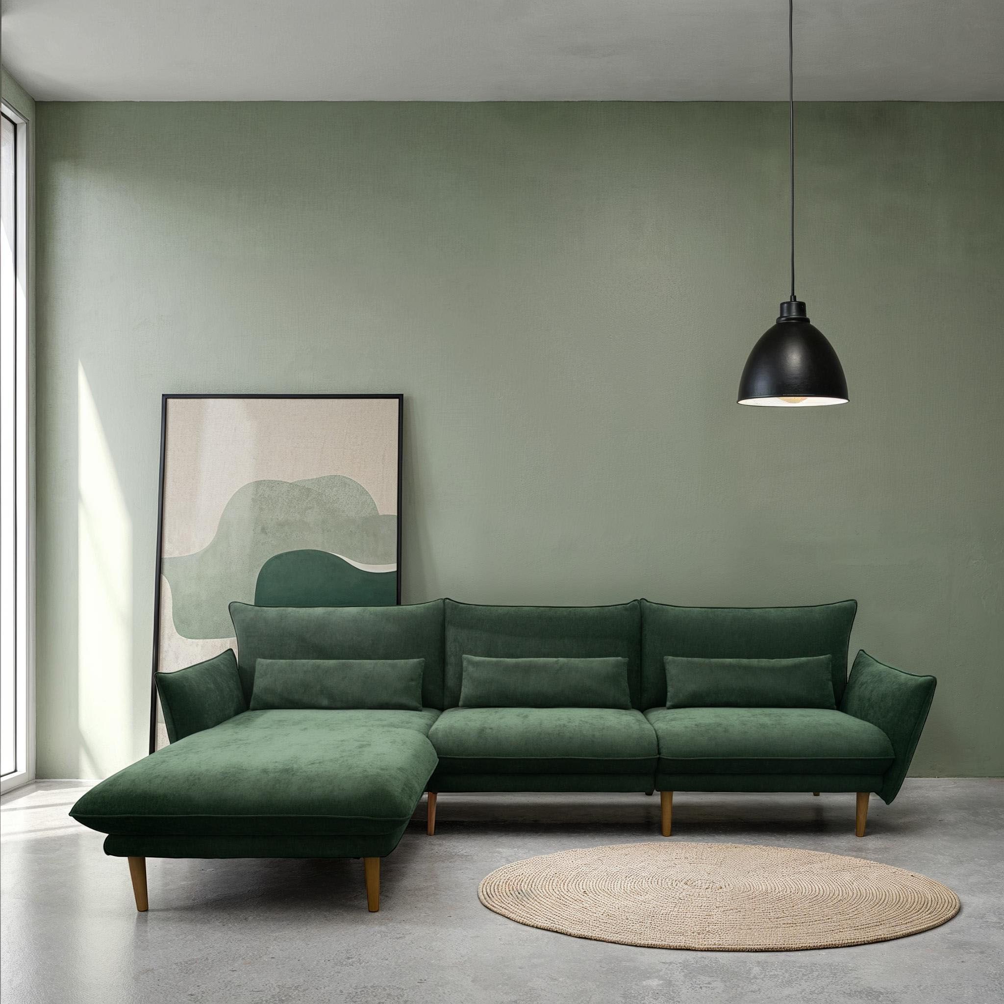 DOMO collection Ecksofa "100 032 modern mit schmalen Armlehnen, Breite 282c günstig online kaufen