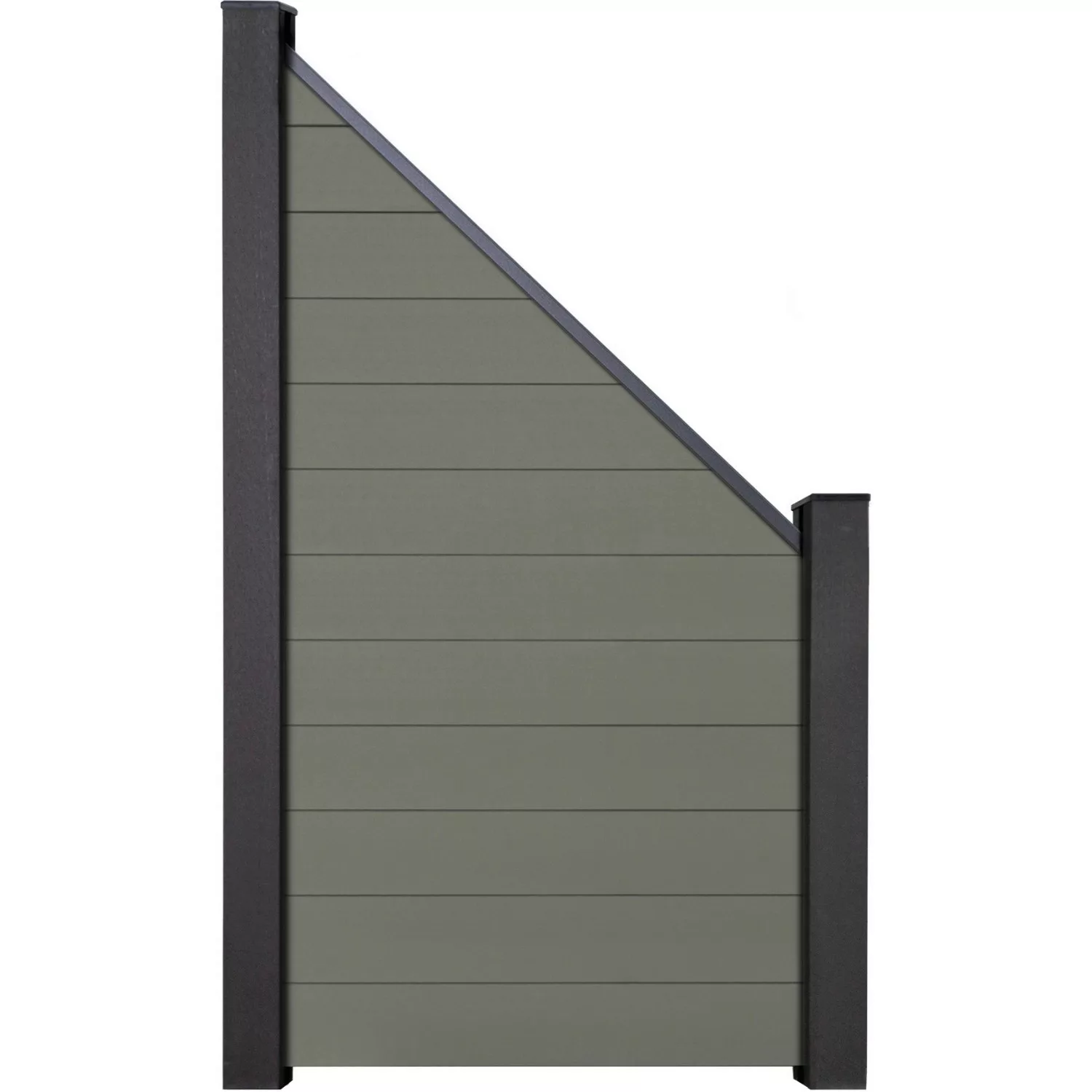 GroJa Solid Steckzaun Schräg 90 cm x 180/90 cm Bi-Color Grün günstig online kaufen