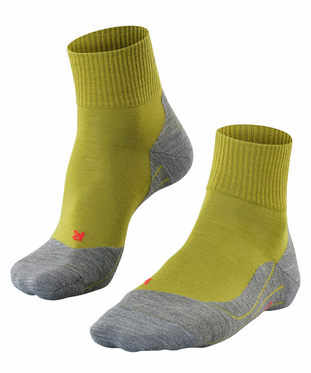 FALKE TK5 Short Herren Wandersocken, 44-45, Grün, Schurwolle, 16461-716804 günstig online kaufen