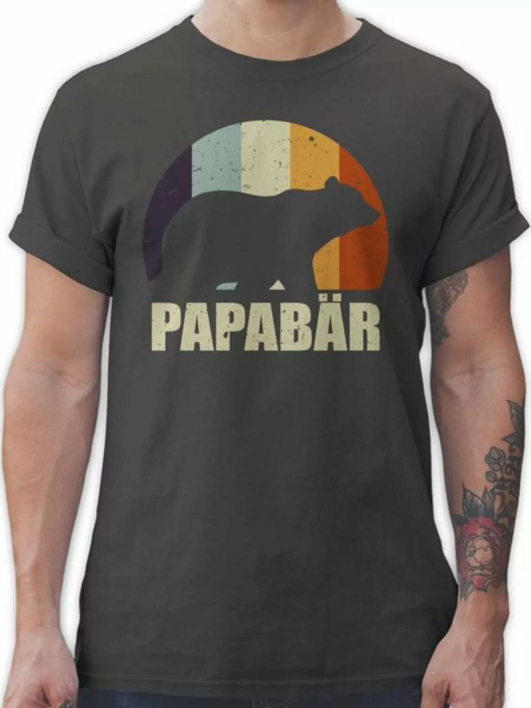 Shirtracer T-Shirt Papa Bär Papa Bear Vatertag Geschenk für Papa günstig online kaufen