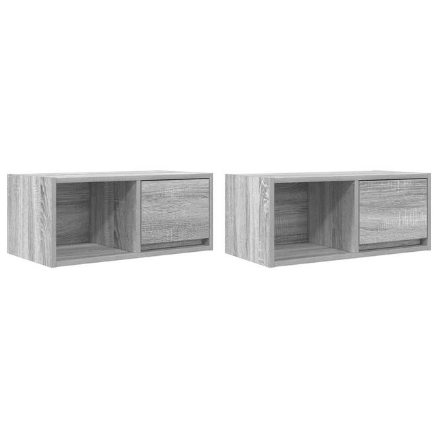 vidaXL TV-Schrank TV-Schränke 2 Stk. Grau Sonoma 60x31x25,5 cm Holzwerkstof günstig online kaufen