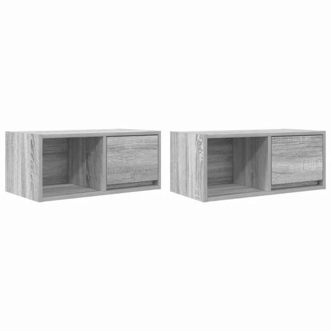 vidaXL TV-Schrank TV-Schränke 2 Stk. Grau Sonoma 60x31x25,5 cm Holzwerkstof günstig online kaufen