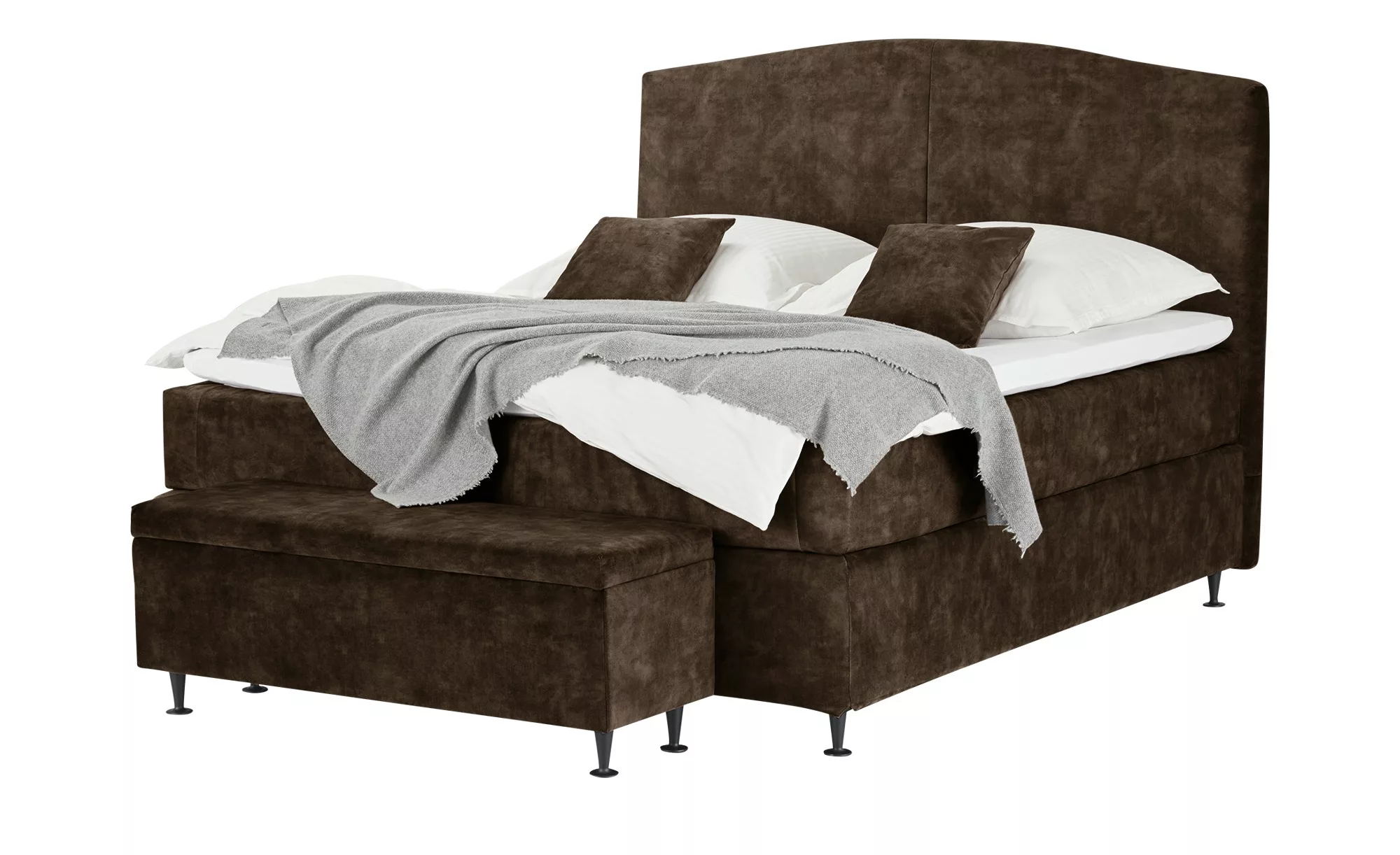 Kings and Queens Boxspringbett  Skyer ¦ braun ¦ Maße (cm): B: 164 H: 132 Be günstig online kaufen