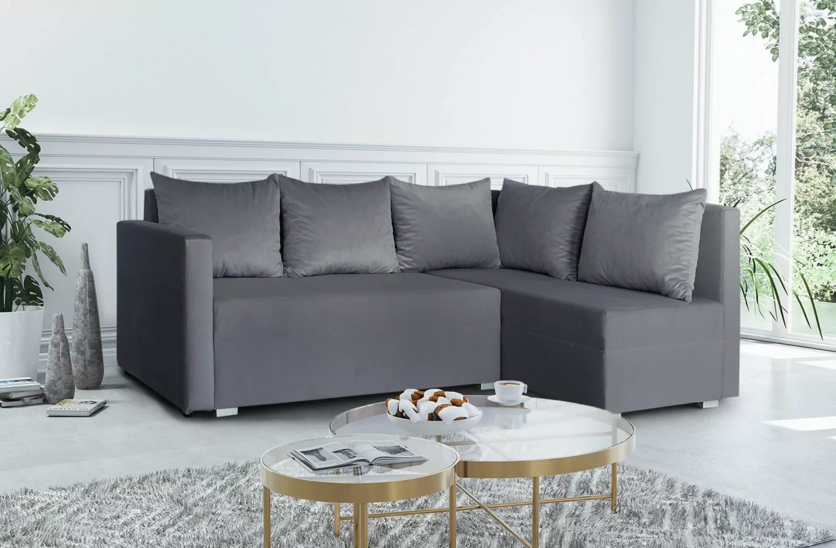 Sofnet Ecksofa Filo, mit Schlaffunktion und Bettkasten, L-Form Couch, Polst günstig online kaufen