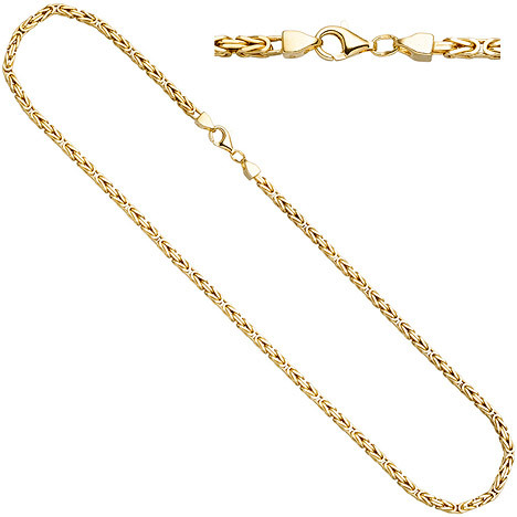 SIGO Königskette 925 Sterling Silber gold vergoldet 3,2 mm 45 cm Kette Hals günstig online kaufen