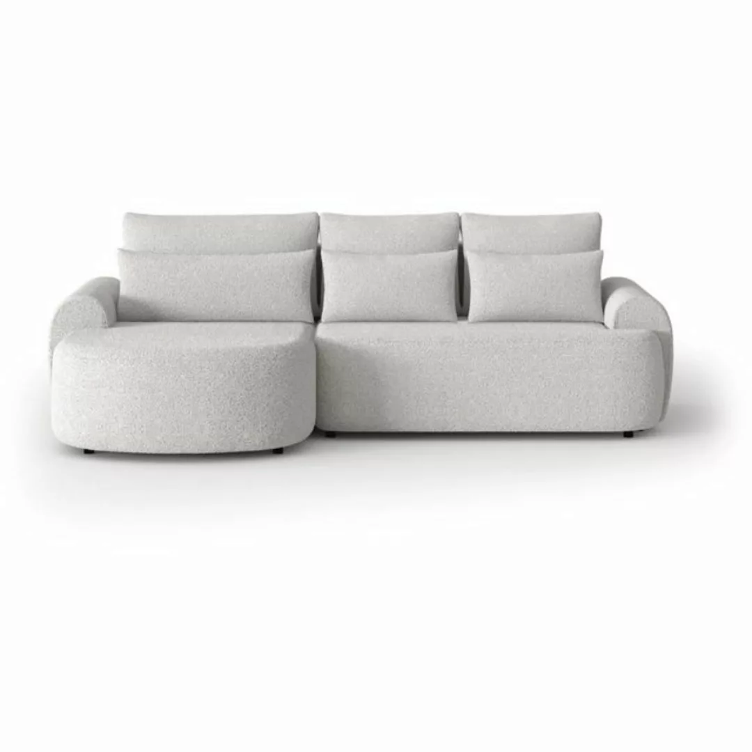 Beautysofa Ecksofa Olivio, mit Wellenunterfederung, Ecke gepolstert beige günstig online kaufen